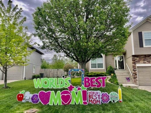 worlds best mom yard signs cass county